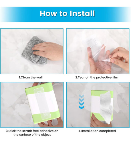 Ganchos De Pared Adhesivos Para Toallas Y Pañuelos