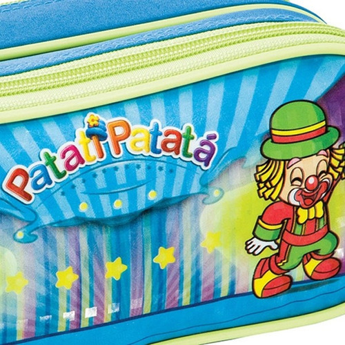 Estojo Duplo Escolar Patati Patatá Porta Lápis Pacific