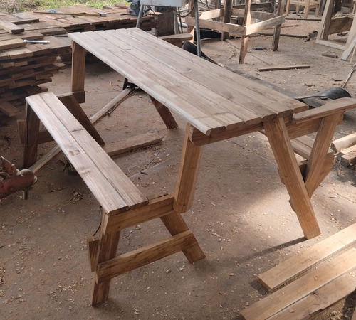 Imagen 2 de 2 de Mesa De Picnic Plegable De 4 Puestos