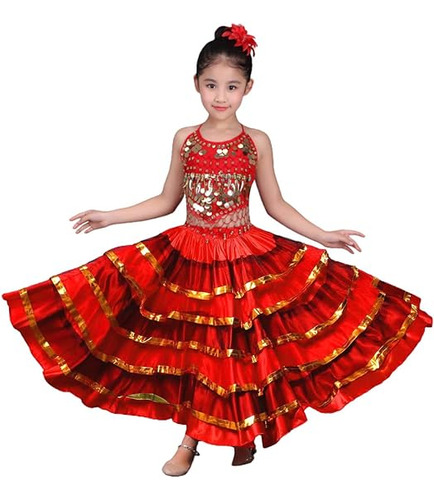Disfraz Gitana Flamenco Para Niñas 4 11 Años Rojo