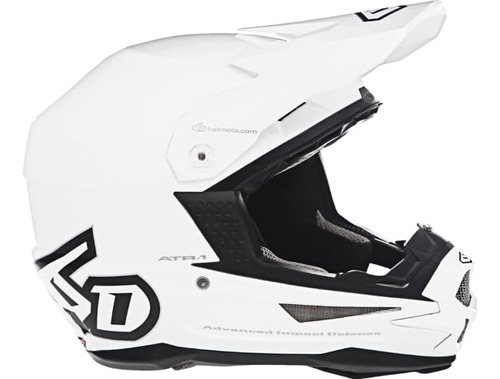 Casco Para Moto 6d Atr-1 Gloss Talla Xl Color Blanco