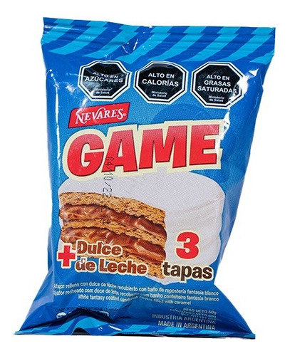 Alfajor Game Blanco 60gr Caja 24 Unidades