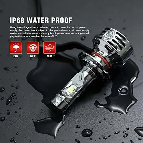 2 Pack GPNE H1 LED Headlight Bulb Hi/Lo Beam Combo kit CSP Chips Ultra-Bright Superior CSP Chips 10,000LM Anti Radio Interference Cool White 6000K IP68 2 Pack GPNE H1 LED Headlight Bulb Hi/Lo Beam Combo kit CSP Chips Ultra-Bright Superior CSP Chips 10,000LM Anti Radio Interference Cool White 6000K IP68