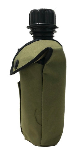 Imagen 2 de 6 de Cantimplora Caramañola Verde Militar 1.00 Lts Ea