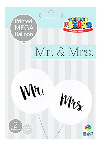 Kit Decoracion Con 2 Globos Payaso #24 Mr & Mrs