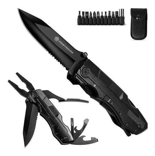 Navaja Tactica Cuchillo Tactico Militar Alilicate 16en1 Black Adkar