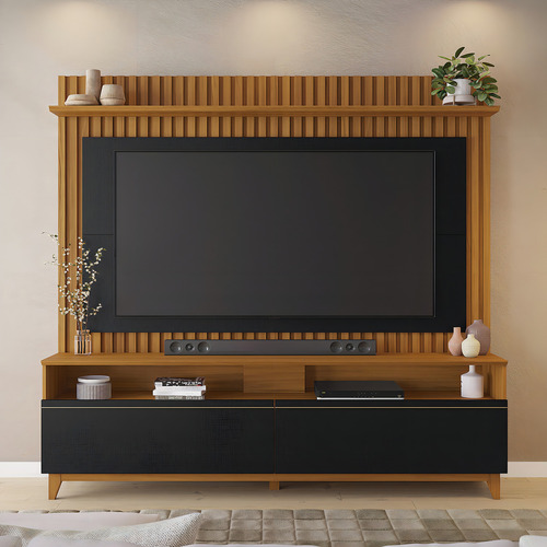 Estante Home Nt1340 Freijó Trend/Preto Tx Notable Moveis