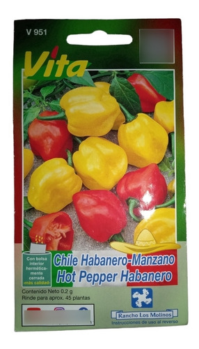 Semillas De Chile Habanero-manzano - 0,2 Gr - Vita - V951