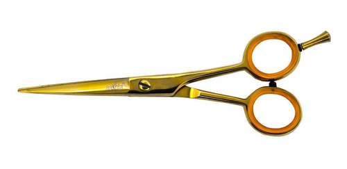 Paq Tijeras De Corte Y Degrafilado Basic Barberías Estilista Color Dorado