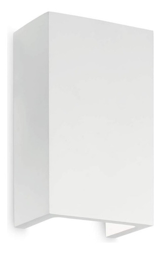 Aplique De Pared De Yeso Rectangular Bidireccional - Unilux Estructura Blanco