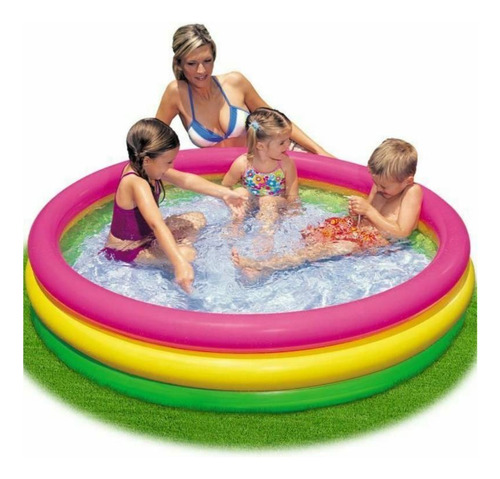 Piscina Inflable Redonda Resistente Portátil Verano Niños