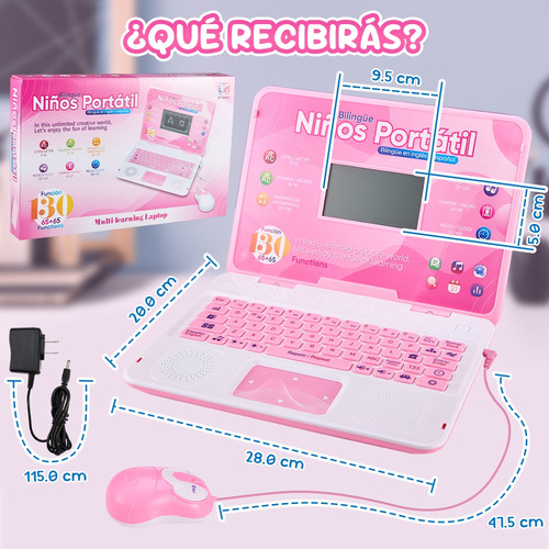 Computadora Didactica Infantil De Juguete Ingles Español 130