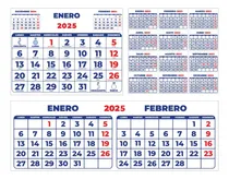 Comprar Plantilla Calendario 2025 Para Imprimir 3 Formatos Pdf