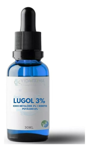 Lugol 3% - Iodo Metalóide 3% + Iodeto Potássio 6% 30ml