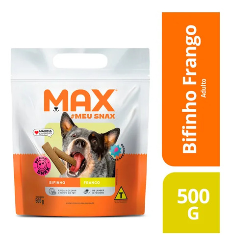 Max Snack Bifinho Macio Sabor Frango Para Cães 500g