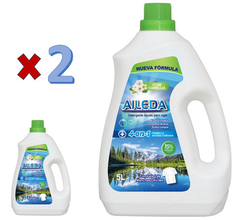 Set X 2 Detergente Antibacteriano Aroma Flor Carmelia 5l