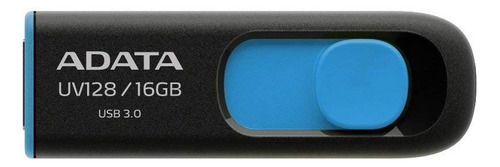 Pen Drive Adata Uv128 16gb Usb 3.1 Retractil Color Negro/Azul