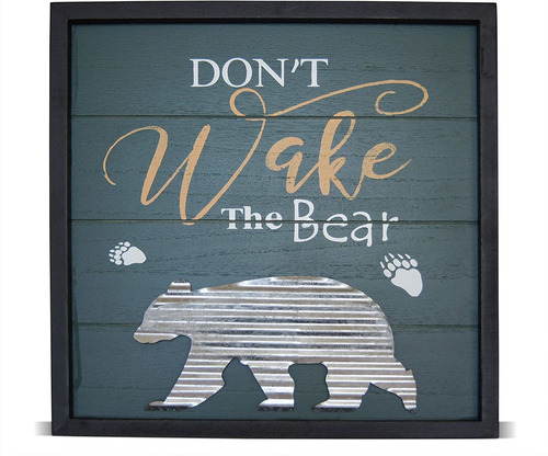 Lake House Don39t Wake The Bear  Placa Colgante Pequeñ...