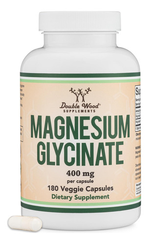 Magnesio 400 Mg, 180 Cápsulas Veganas, Alta Absorción