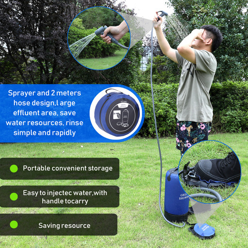 . Bolsa De Ducha Inflable Ligera Con Bomba De Pie Pvc For