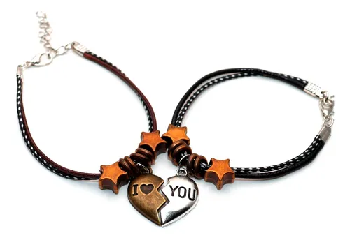 Pulsera Para Pareja Amor Love Corazon Unisex  + Estuche