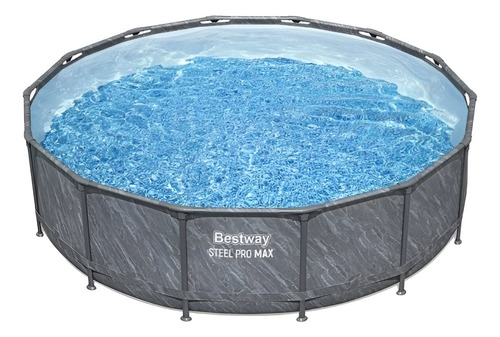 Alberca Bestway Redonda 427x107 Gris Con Accesorios Color Gris Oscuro Redondo