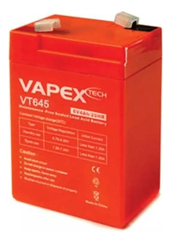 Bateria Gel 6v 4a Recargable Alarma Ups Emergencia Vapex