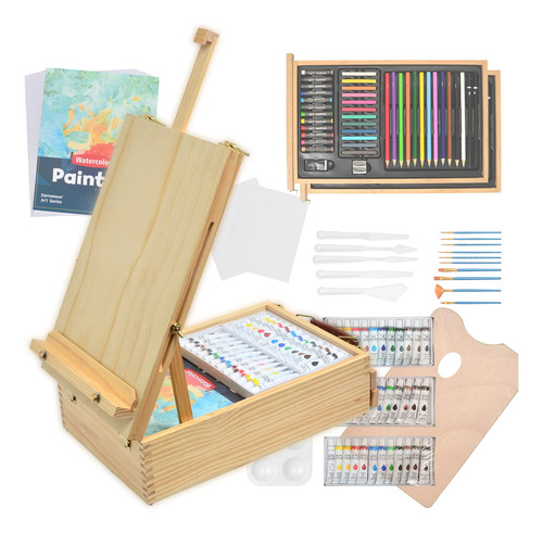 Darnassus Juego Pintura Dibujo Caballete Madera Mixto Kit