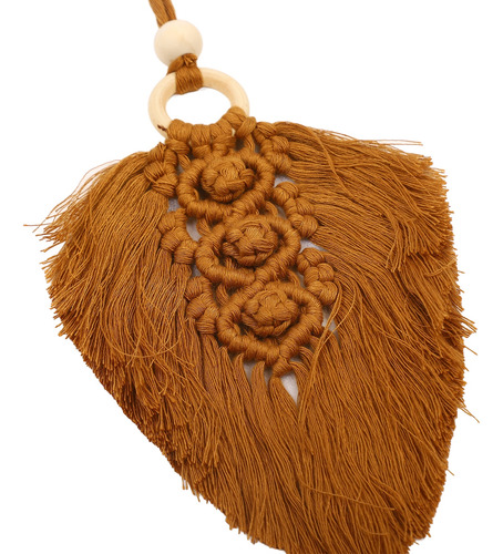 Tapiz De Hojas Tejidas A Mano De Algodón Estilo Boho Para Co