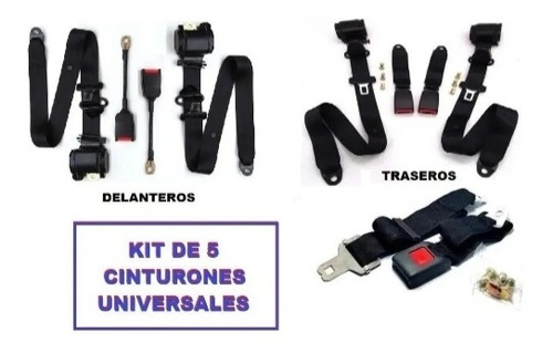 Kit 5 Cinturon Seguridad Universal Montero Sport Diesel