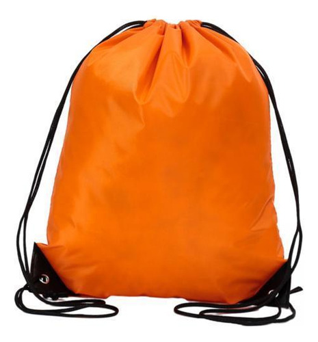 6 Mochila Con Cordón Cinch Sack Sports Gym Bag Naranja