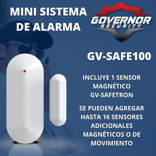Mini sistema de alarme sem fio Governor GV-Safe100 W3