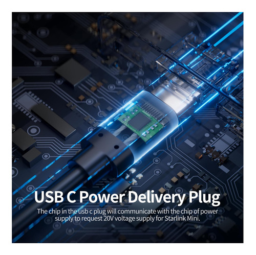 Para Starlink Mini Cable Usb C Al Cable De Alimentación De