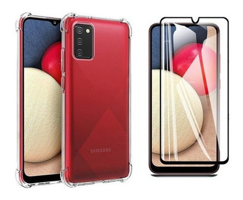 Kit Capa Capinha Case Para Samsung Galaxy A02s + Pelicula