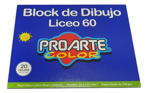 Pack 3 Block De Dibujo Liceo 60 Proarte