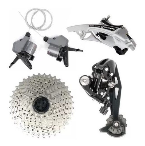 Kit Grupo Marchas 27v High One Mtb Conjunto Completo