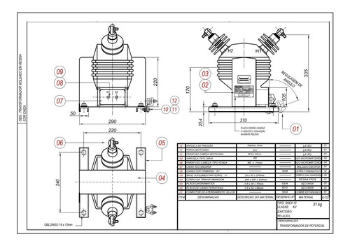 Imagem 9 de 9 de Tp - Transformador De Potencial 500va - 15kv X 115 V -usado