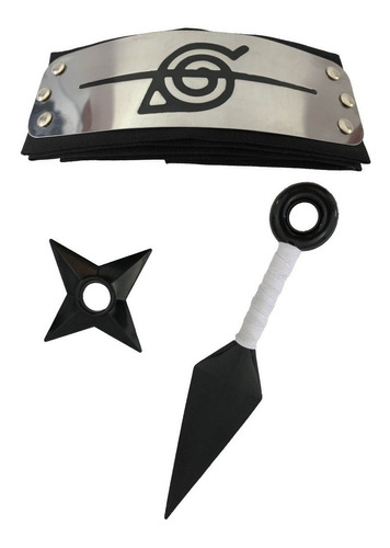 Kit Itachi - Kunai + Shuriken + Bandana Renegada - Naruto