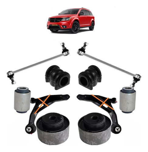 Kit 22 Buchas + 4 Bieletas Diant/ Traseira Dodgejourney 09