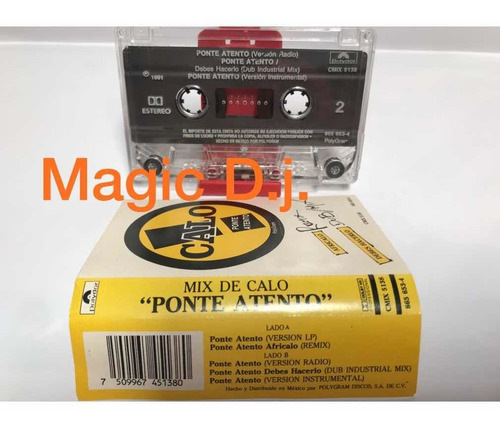 Caló Cassette Ponte Atento Remix Año 1991 (Usado)