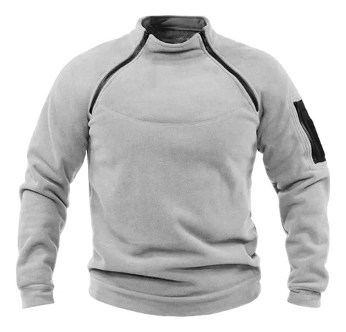 Sudadera Térmica De Forro Polar Con Cuello Alto Y Dos Cremal