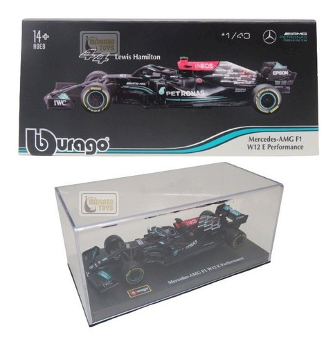 Mercedes F1 W12 Hamilton #44 Acrílico F1 2021 1/43 Burago