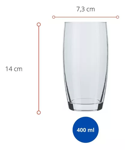 Jogo de Copos de Vidro 300ml 6 Peças Nadir - Oca Long Drink - Copo