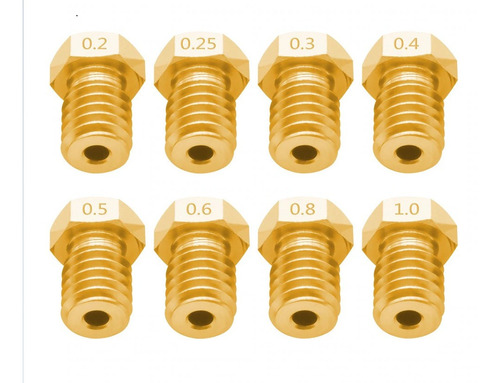 Boquilla Nozzle Impresora 3d Cobre-laton V6 E3d 1.75 Mm