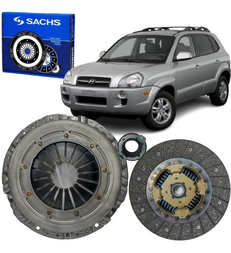 Imagem 2 de 10 de Kit Embreagem Platô Disco Rolamento Tucson Ix35 Sportage 2.0