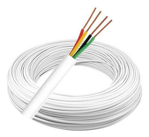 Fio Cabo P/ Instalação De Alarme 4 Vias 26awg Rolo 10 Metros