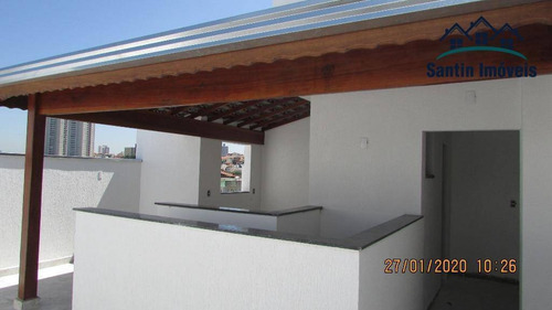 Cobertura Com 02 Dormitórios(01 Suíte )fino Acabamento Residencial À Venda, Vila Pires, Santo André. - Co0202