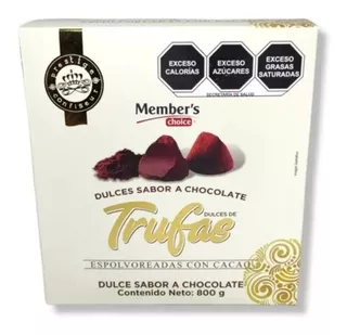 Caja Trufas Dulces Sabor Chocolate 800g Members Choice