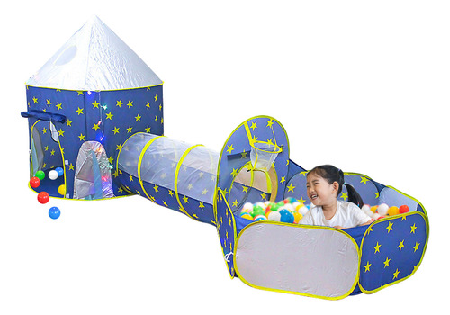 Carpa Hoop Rocket Bag Pit Para Niños Con Cierre Space Kids P