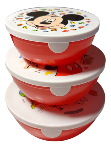 Set De Recipientes De Plástico 3 Piezas, Pack Con 10 Sets